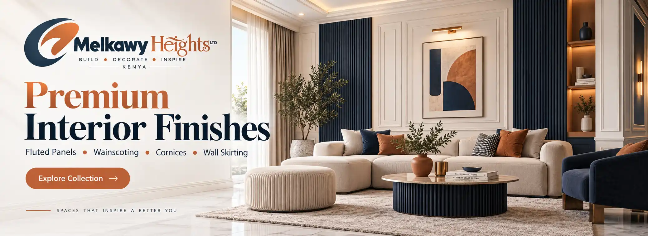 MH Kenya. Premium interior finishes: fluted panels, wainscoting, cornices and wall skirting. Spaces that inspire. Explore collection.